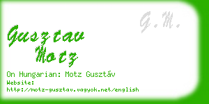 gusztav motz business card